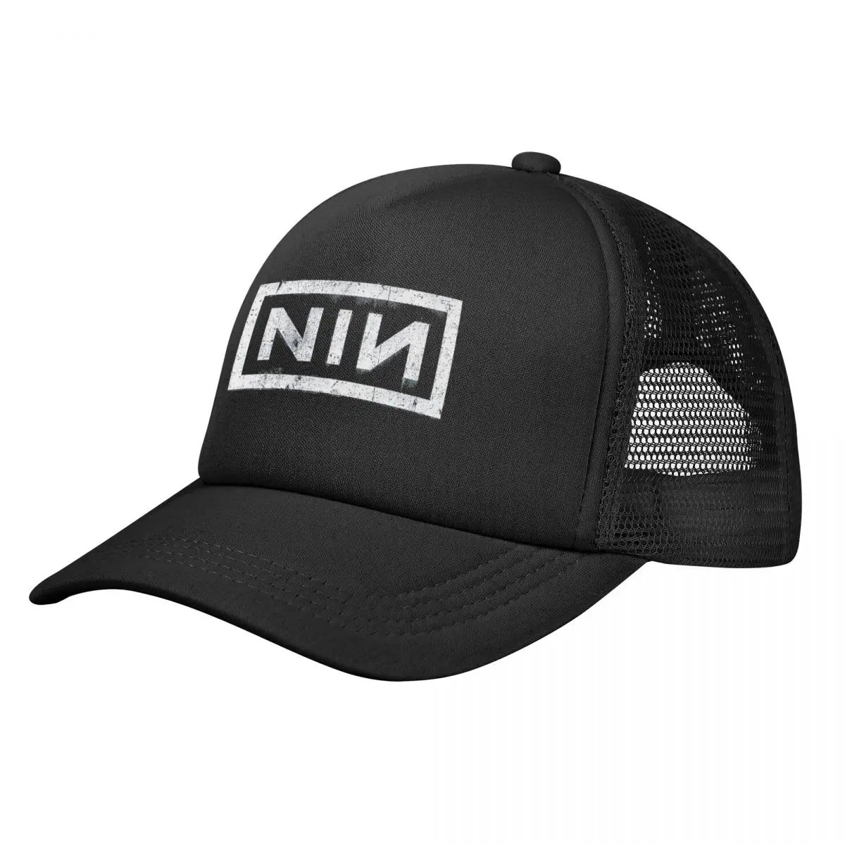 NIN Retro Logo Nine Inch Nails Mesh Baseball Caps Unisex Fashion Sun Hat Dad Hat Snapback Caps Sun Caps Summer Trucker Hats