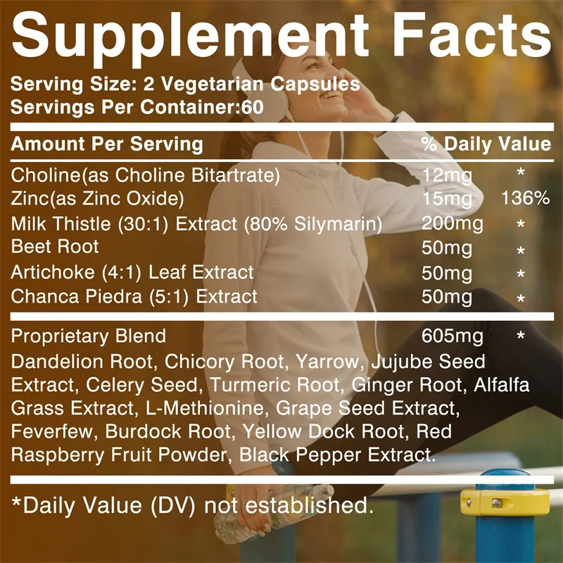 Liver Detox Supplement - Protect Liver, Anti-oxidation, Detoxify, Lower Blood Sugar, Relieve Anxiety, Promote Metabolism