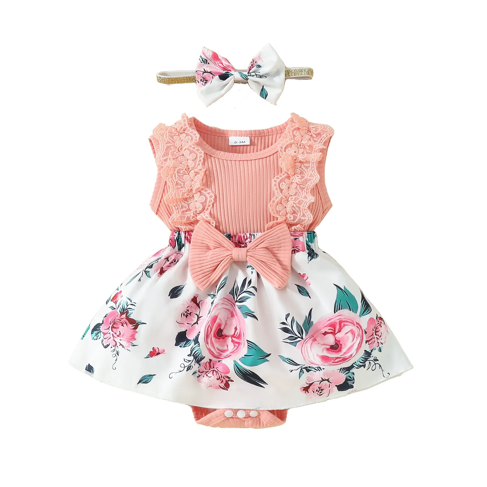 Baby Girl Clothes 3 6 9 12 18 Months Newborn Ruffle Butt  Romper Daisy Overalls Jumpsuit Summer Outfit