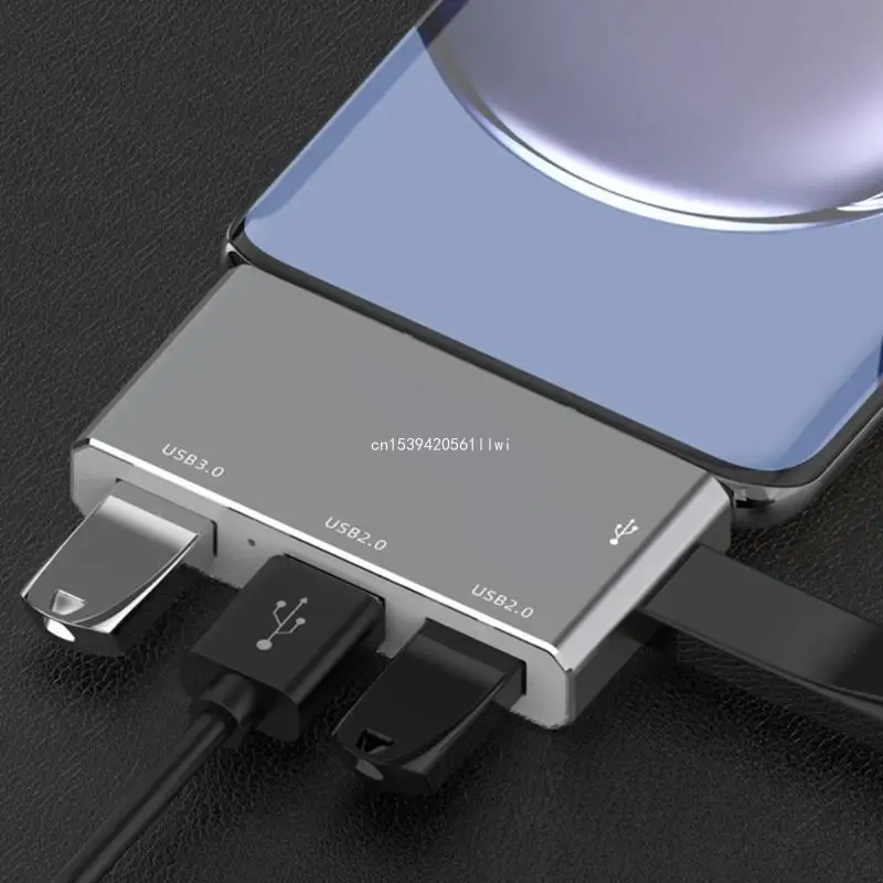 Mini Zinc Alloy USB Type C Hub 4 in 1 Multi port USB Type C Docking Station High Speed Adapter for PC Laptop Dropship