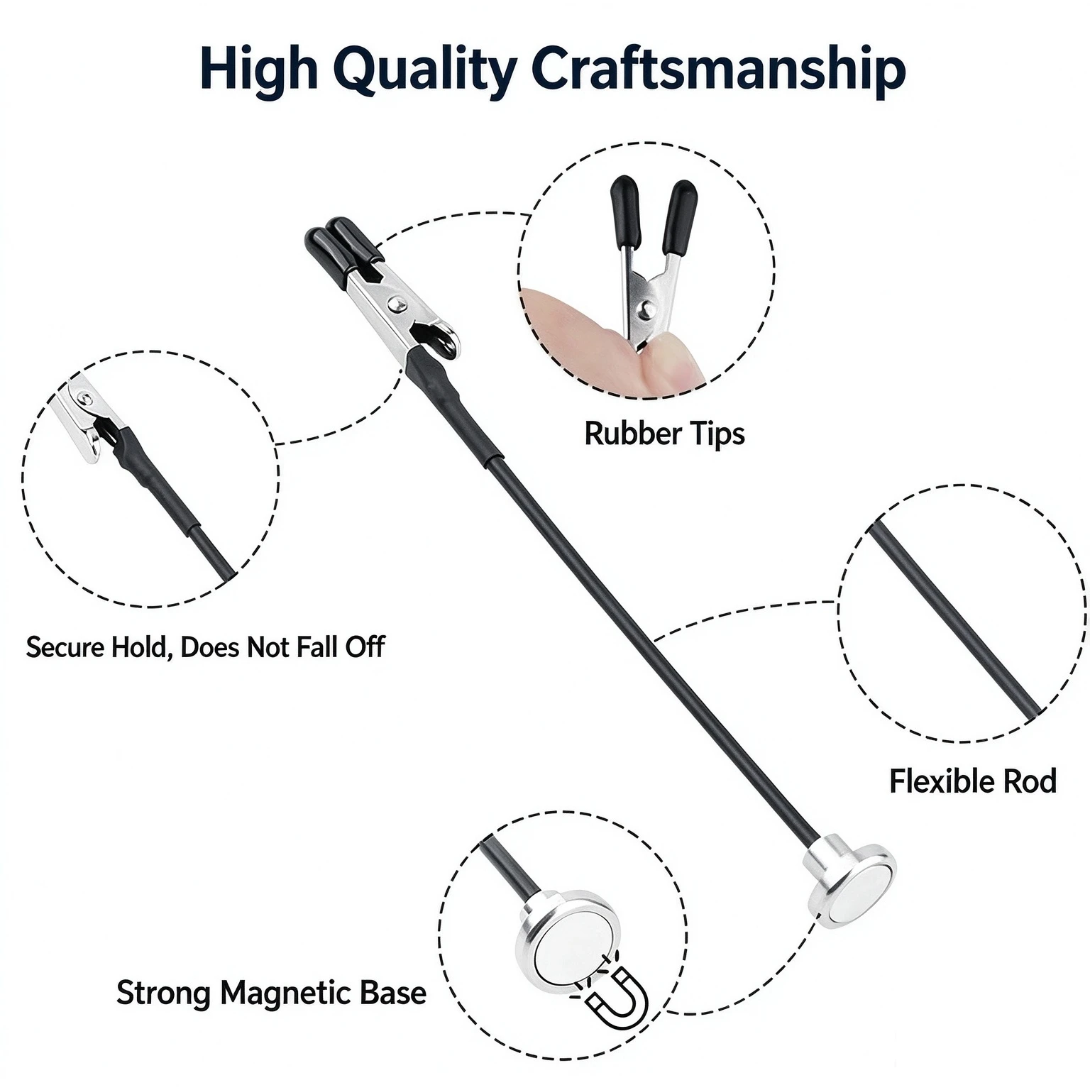Magnetic Model Spray Paint Stand, Bendable Alligator Clip Flexible Rod, Model Painting Tool for Gundam, Pack of 6, Pack of 12