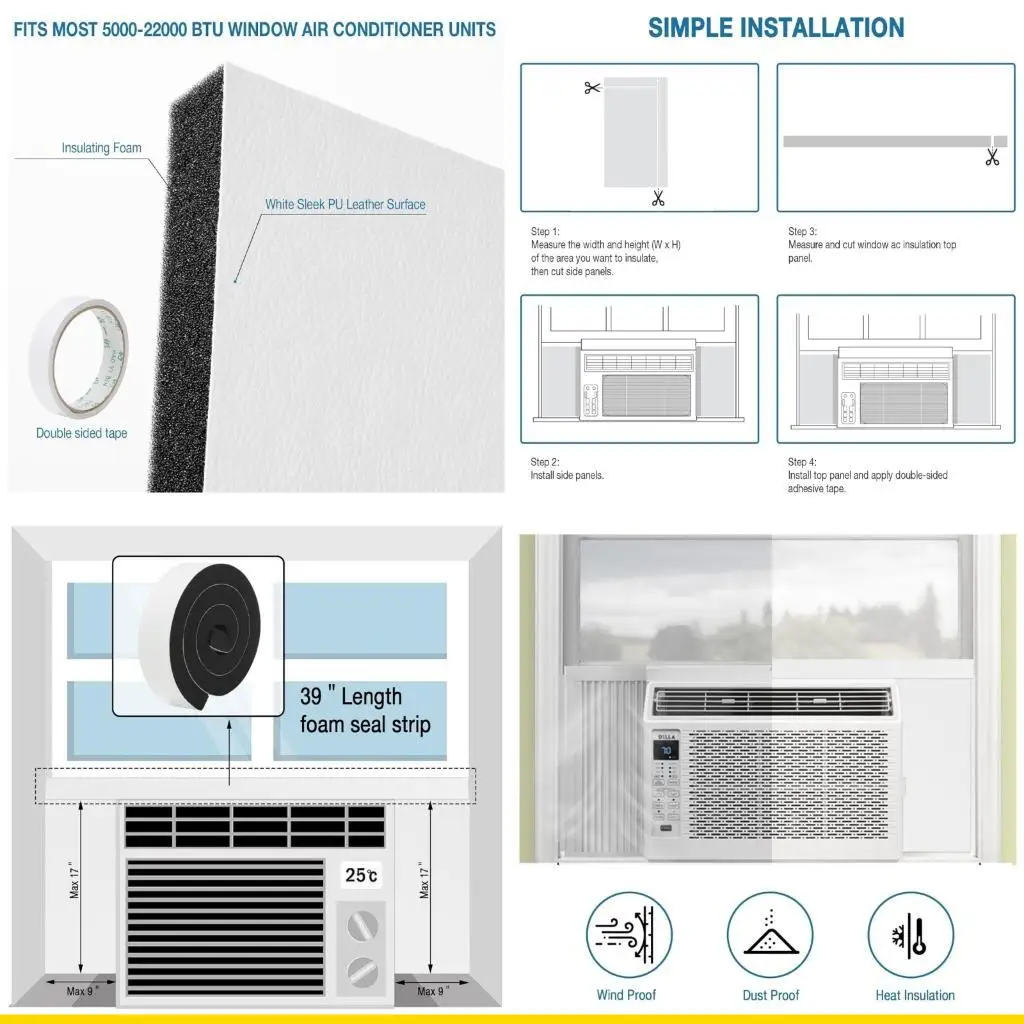 

SZCH 2 Pieces Window Air Conditioner With Design