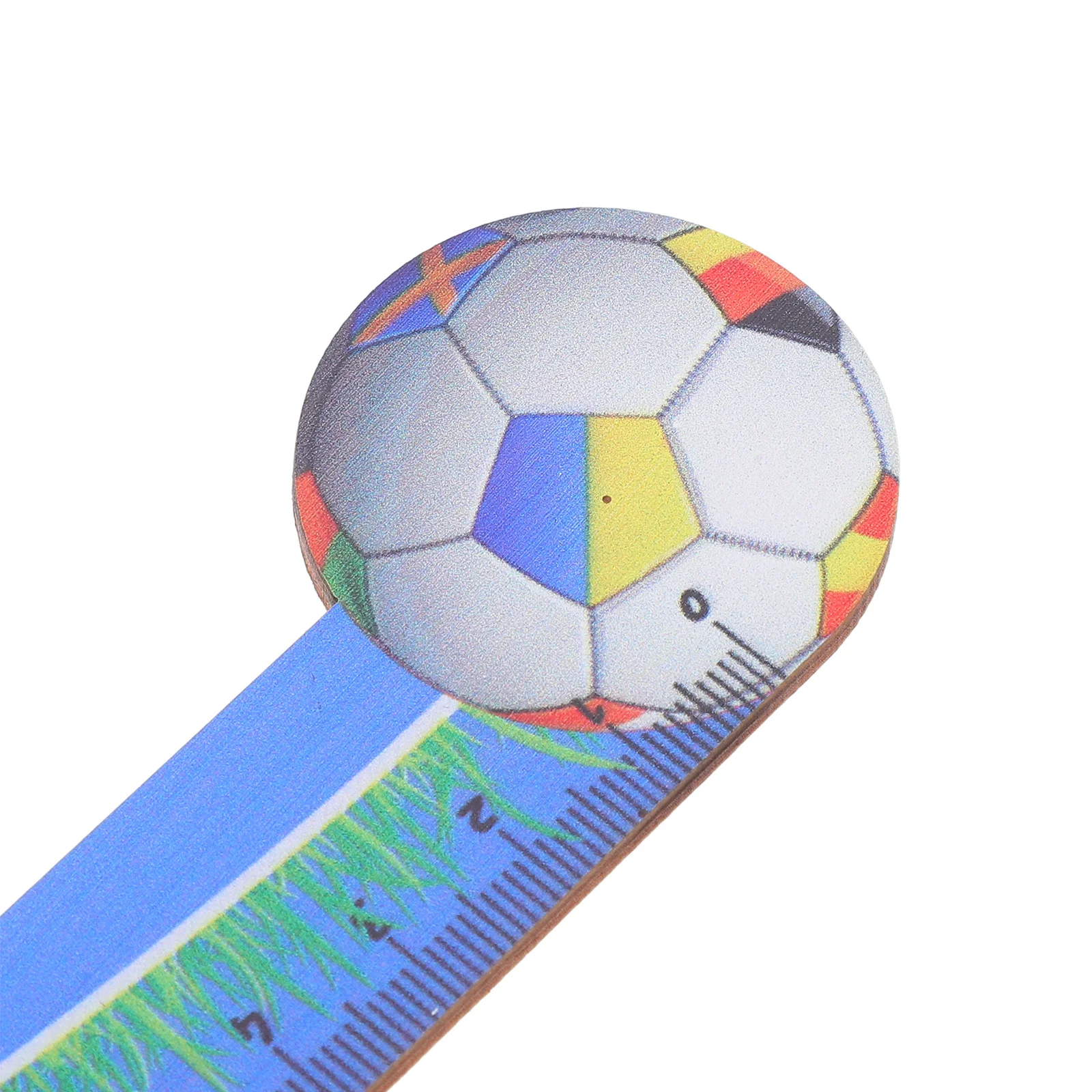 20 Pezzi Righelli Cartoon a Tema Calcio, Righello in Legno 18cm, Materiale Scolastico, Premio per Studenti, Strumento di Apprendimento