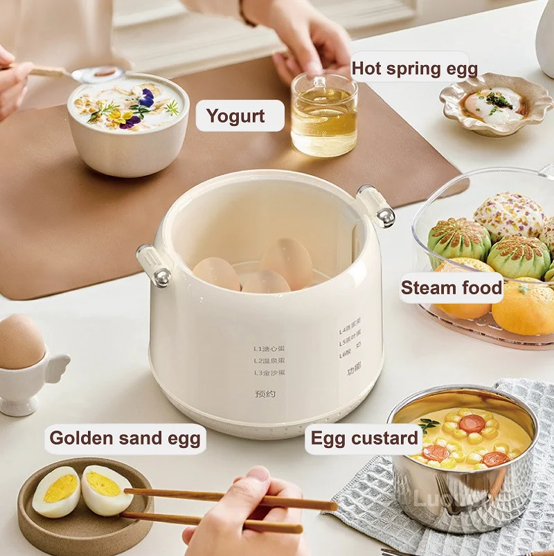 220V Egg Cooker 300W Mini Dormitory Fast Breakfast Machine Multifunctional Electric Steamer Suitable for boiled egg/steamed eggs