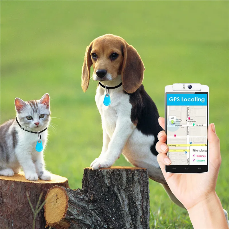 Mini Alarm Tag Wireless Bluetooth 4.0 GPS Pet locator Cat dog Child Bag Wallet Key collar anti-stray artifact tracking