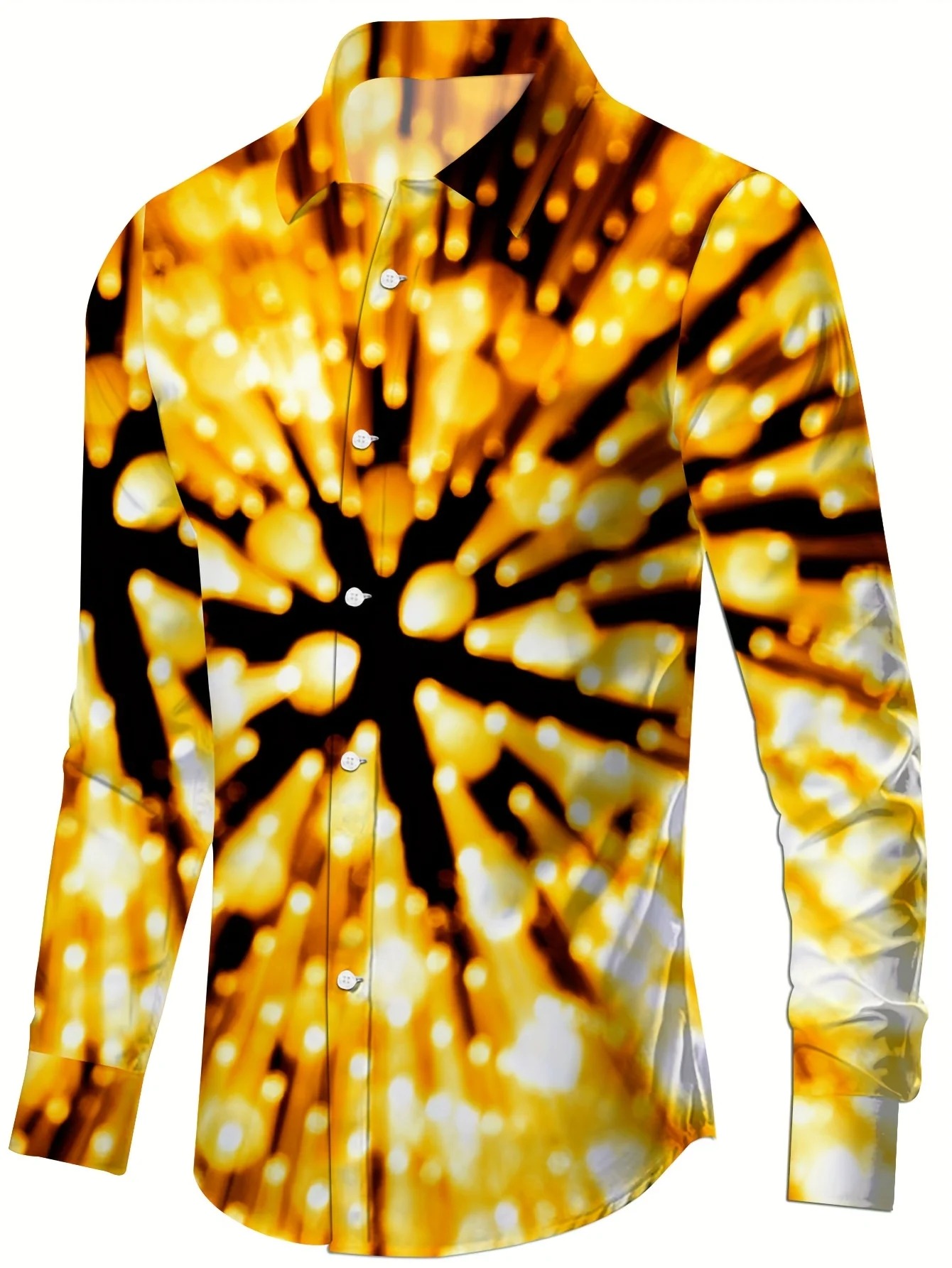 Men's Vibrant Travel-Themed Full-Body Print Shirt - Regular Fit Button-Up with Classic Collar, All-Season Casual & Formal Wear