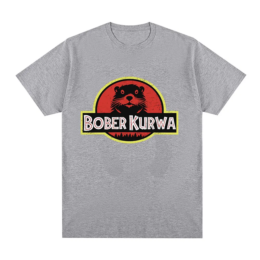 Bober Kurwa Bobr komik Meme grafik T-shirt erkek kadın moda Hip Hop kısa kollu gevşek T-shirt % 100% pamuk rahat T shirt