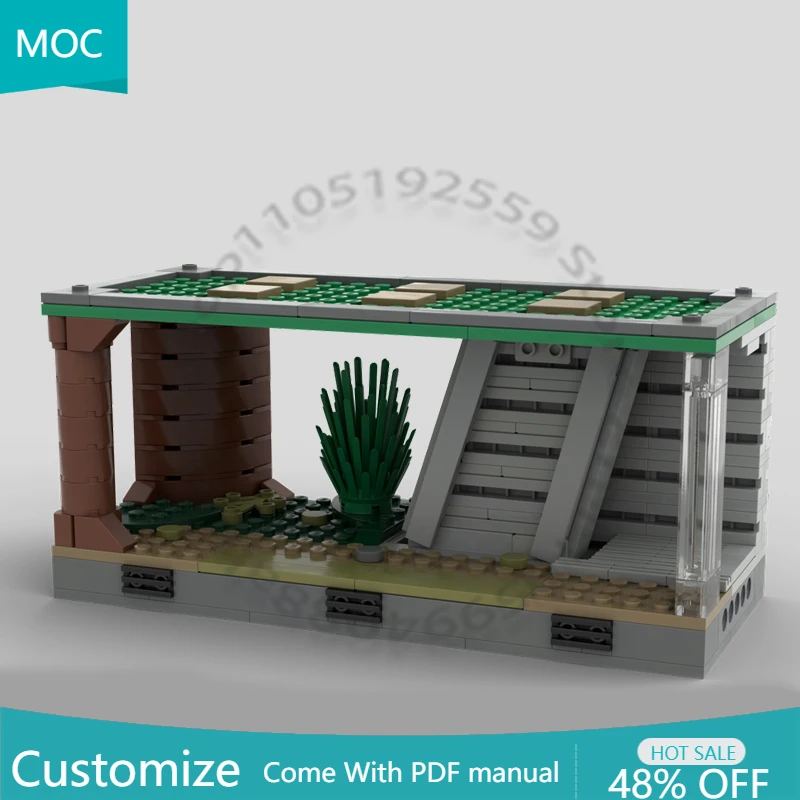 

Набор для сборки модели космического бункера (226 деталей), модульный конструктор MOC, простой и популярный развивающий DIY-набор для мальчиков, подарок на день рождения