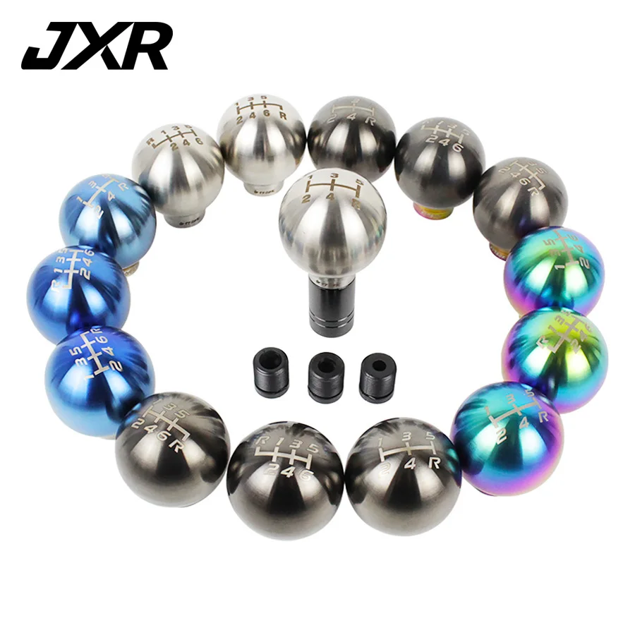 Colorful Ball 5/6 Speed Gear Shift Knob Universal Gear Stick Handle Stainless Steel Racing JDM Shifter High Quality Gear Knob