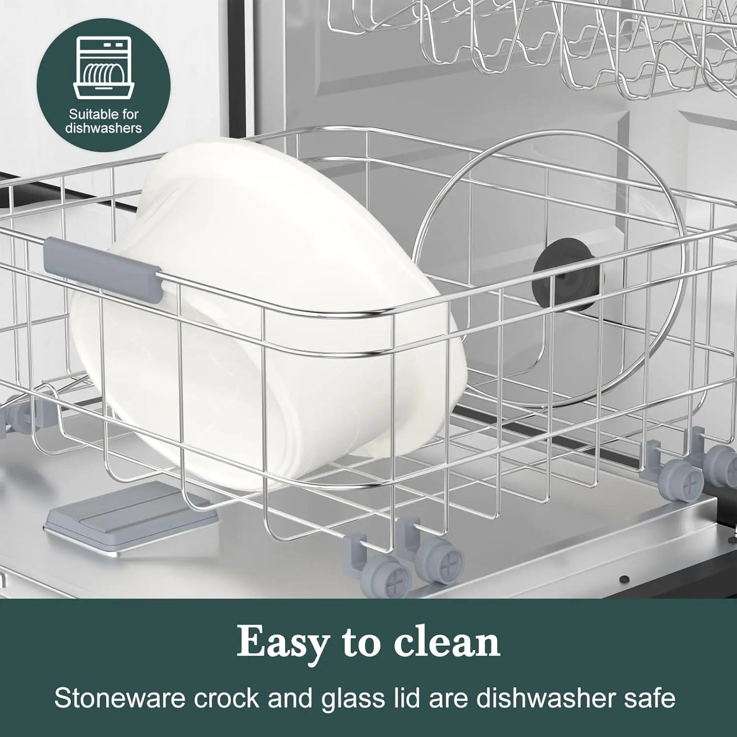 طباخ بطيء قابل للبرمجة MAGNIFIQUE مع مؤقت ، 7 كوارت ، حافظ على الدفء ، أجهزة مطبخ صغيرة للعشاء العائلي ، سلسلة 6 زائد الناس