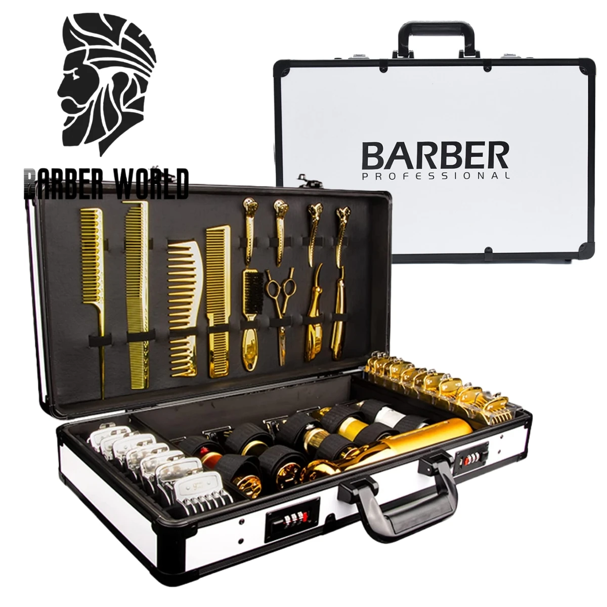 Barber Tools Storage Case Large Capacity Aluminum Toolbox With Password Lock Multifunctional Beauty Cosmetic Box