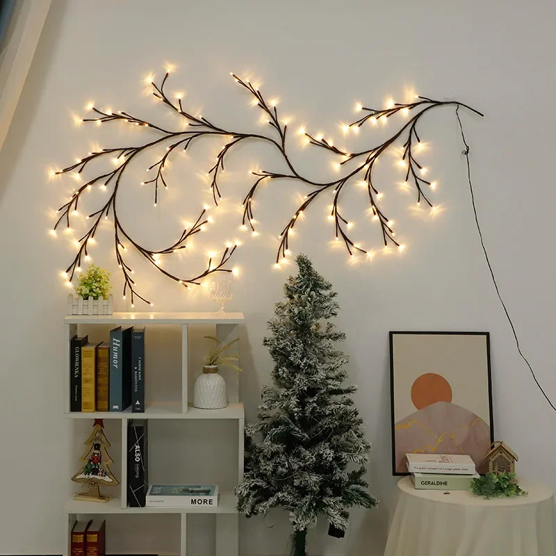 Imagem -02 - Usb Led Branch Vine Luz Decoração de Natal Design Luz Sala de Estar Quarto Corda Novo