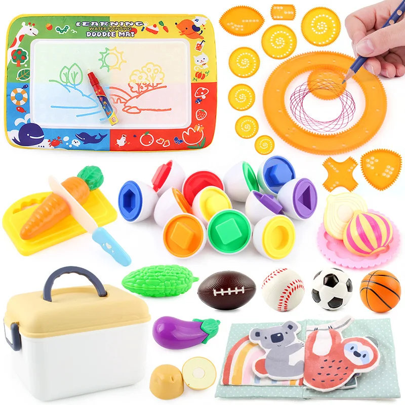 Puzzle Science and Education Toy Set Painting Graffiti gashapon Play House toy Early education toy set Christmas gift