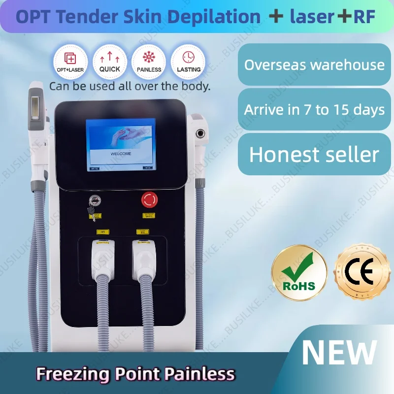 

OPT Laser E-light IPL Nd Yag Hair 3 in 1 Remove Pigment Tattoo Removal Machine Wrinkle Picosecond Skin Rejuvenation Vascular