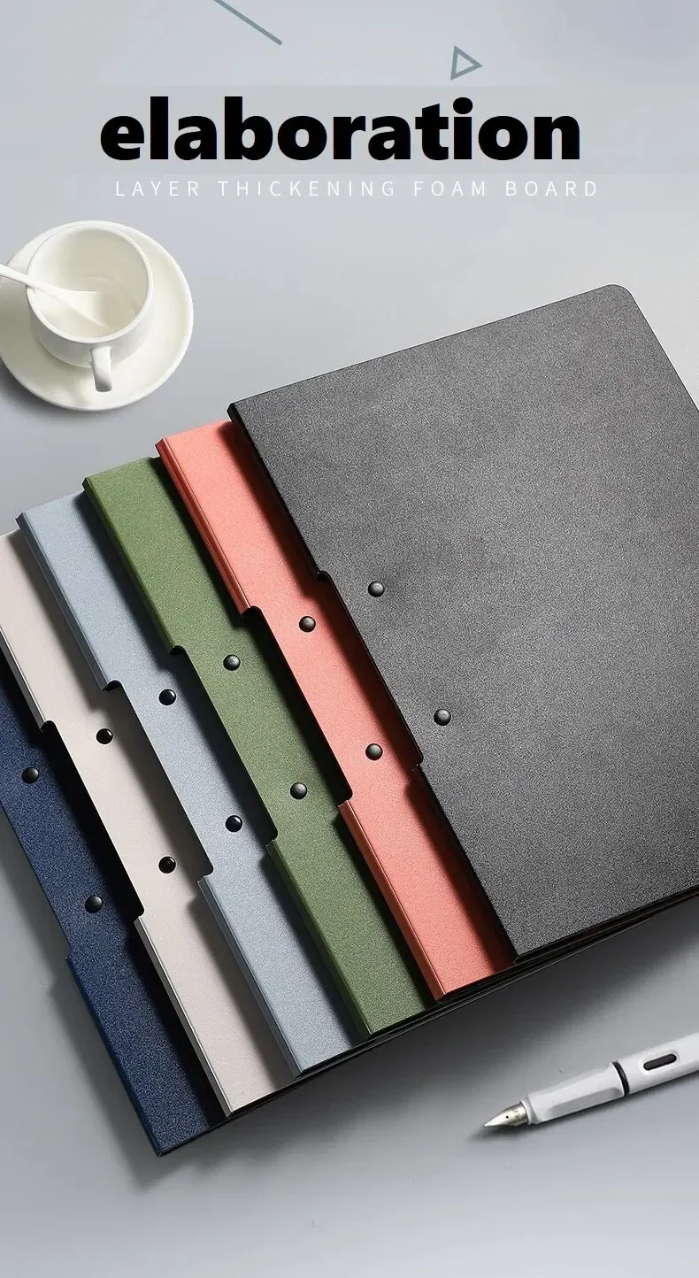 1 Stück A4-Aktenordner, Dokumentenorganizer, Klemmbrett mit Abdeckung, A4-Papiermappe für Geschäft & Schule, Schreibwaren & Bürobedarf – Detail 7