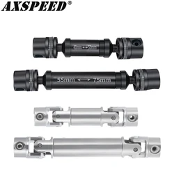 AXSPEED Aço CVD Drive Eixos, Chassis Centro Driveshaft para 1/18 TRX4M TRX-4M Bronco Defender, peças de atualização, 2pcs