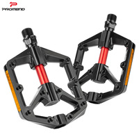PROMEND MTB Bike Pedal DU Sealed Bearings Anti-Slip Aluminum Alloy Pedal With Reflectors Mountain Road BMX Bicycle Pedals Parts