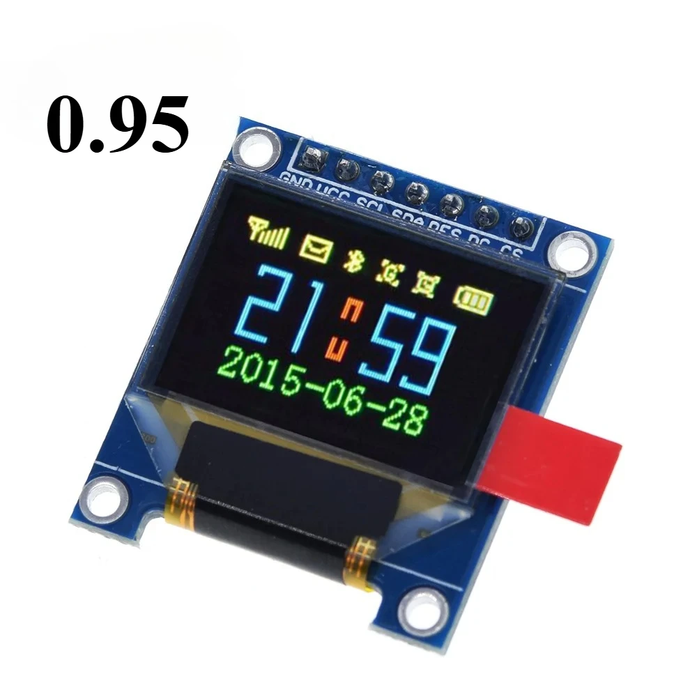 1-3pcs-095-inch-095-7pin-full-color-oled-lcd-display-96-64-module-ssd1331-driver-i2c-iic-spi-serial-for-arduino