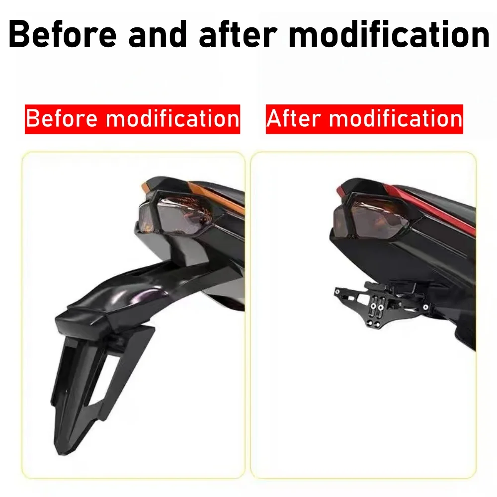 

For Benelli Leoncino 800 modification accessories - Vintage motorcycle short tail rear license plate holder accessories