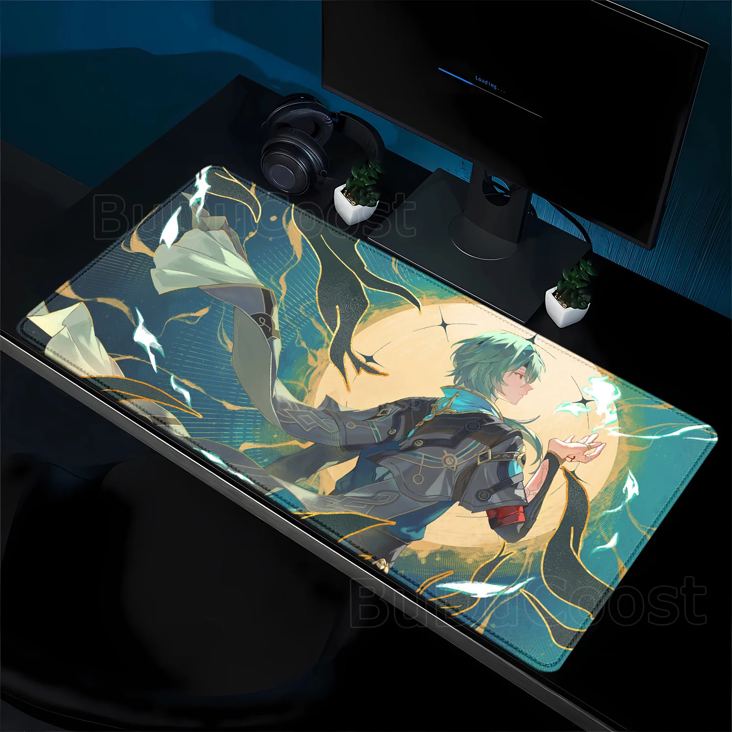 Honkai Star Rail Anaxa Mouse Pad PC Office Accessories Keyboard Anime Mousepad Natural Rubber Anti Slip Gaming Extended Desk Mat