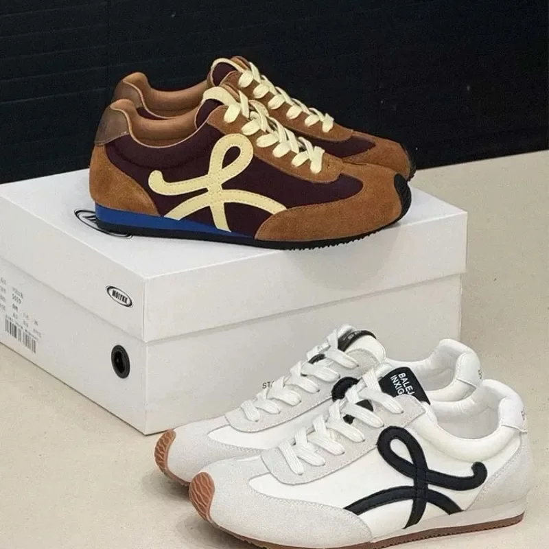 2025 Zapatos de marca para Mujer, zapatos vulcanizados con cordones delanteros para Mujer, zapatillas transpirables de costura cómodas e informales a la moda para Mujer