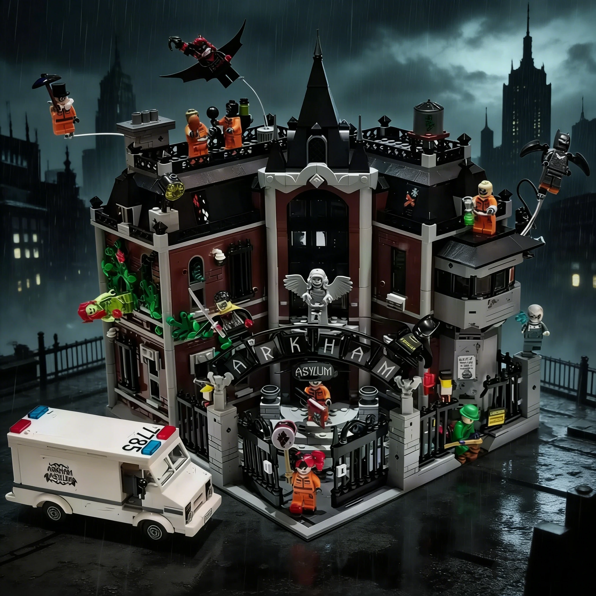 

2900+PCS Asylum Hospital Building Block Model, Great Assembly Display, Collectible Gift