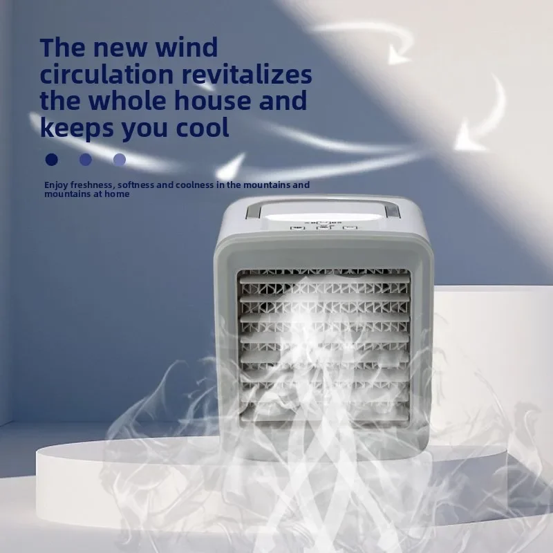 

Superior Mini Air Cooler Small Electric Fan Air Conditioning Fan Refrigeration Humidification Student Dormitory Office USB Charg