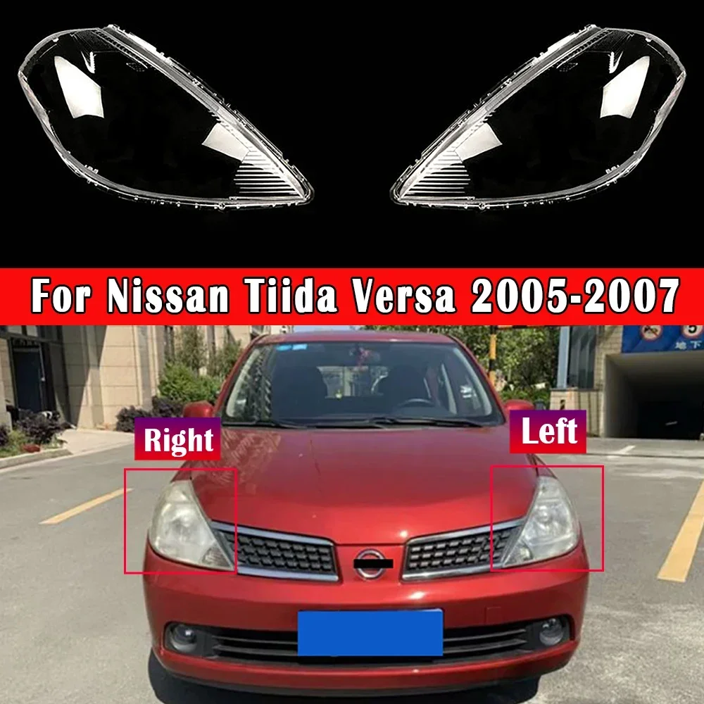 

Car Headlamp Lens Auto Head Lamp Light Case For Nissan Tiida Versa 2005 2006 2007 Front Headlight Cover Lampshade Glass Shell