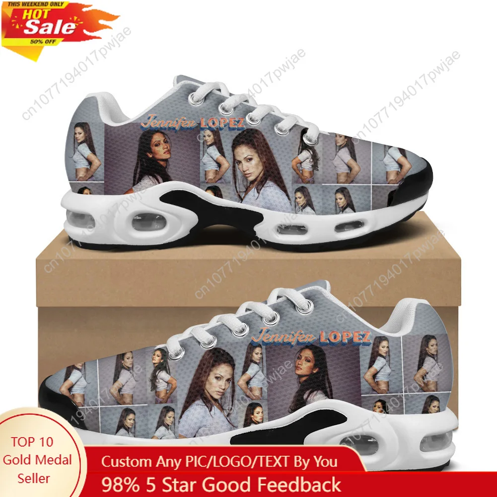 

Дженнифер Лопес Хип-хоп Певица Кроссовки на воздушной подушке Мужские женские походные кроссовки Обувь для альпинизма Обувь на заказ