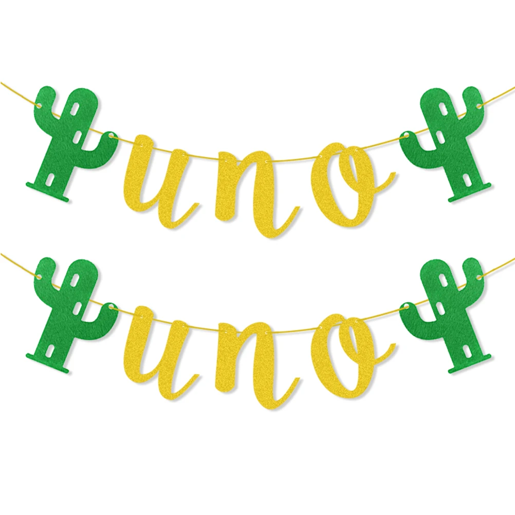 

Bunting Banner Cactus Theme Nonwovens Banner Hanging Garland Decoration Mexico Fiesta Party Supplies