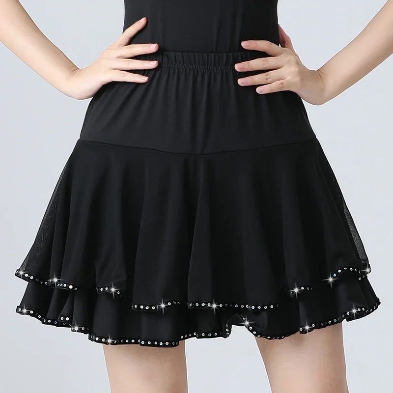 

Square dance skirt, new Latin dance skirt, short skirt, three-step stepping Gitaba cha dance performance costume