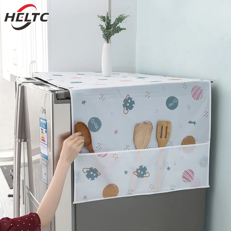 Refrigerator Dust Cover With Storage Bag Washable Multi-purpose Household Washing Machine Cabinet Dust Protection Cover