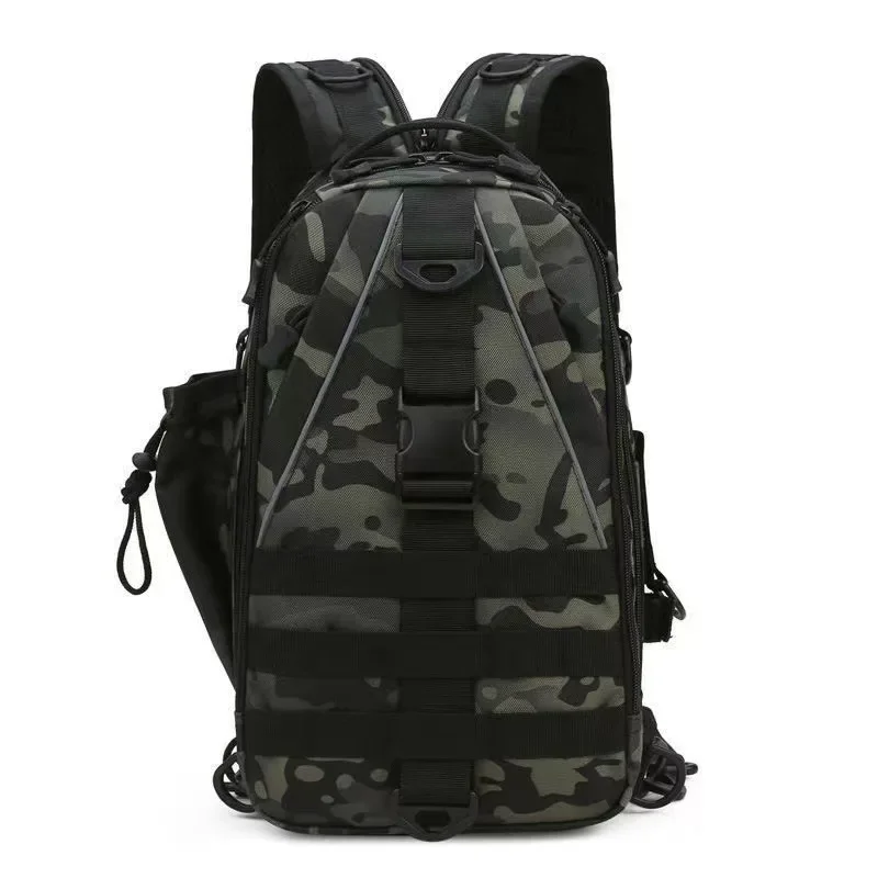 Outdoor sports fishing leisure large capacity multi-function camouflage shoulder messenger bag