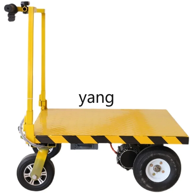 

LTT electric folding flat plate handling portable trailer tile pulling goods hand push four-wheel transporter