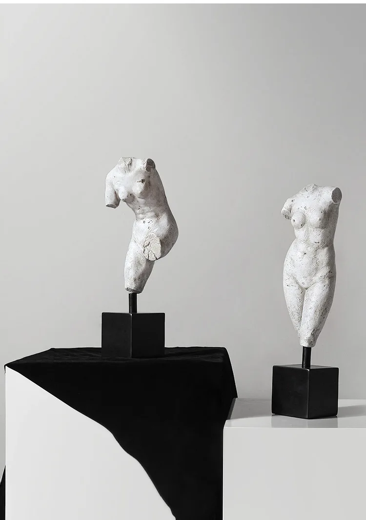 壊れた人間の彫刻,模造,レトロ,芸術的,樹脂像,工芸品,オフィスの装飾