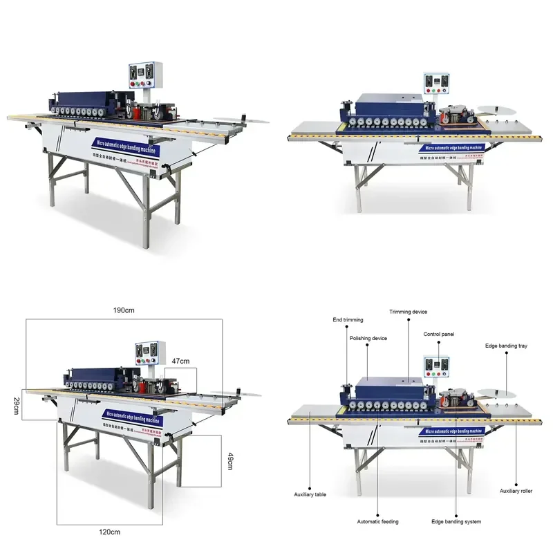 for Automatic Portable PVC Edge Banding Machine Melamine Wood Manual Edge Trimmer with Dust Removal Function Furniture DIY