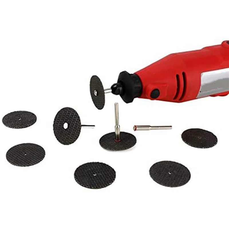 100Pc 32Mm Grinding Wheel With Mandrels For Rotary Tools Resin Cutting Disc Mini Circular Saw Blade Rotary Cut Off Wheel-ABQU