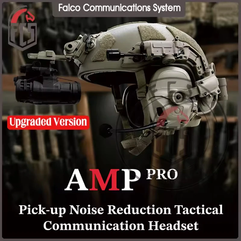 2026 New Full Digital Dual DPS FCS-Tactical FMA AMP Tactical Headset Communication with V20/V60 PTT Accessory