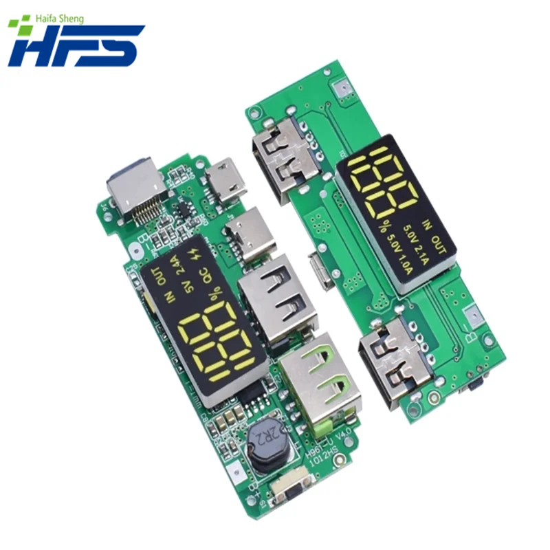 Dual USB 5V 2.4A Micro/Type-C LED USB Mobile Power Bank 18650 Charging Module Lithium Battery Charger Board Circuit Protection