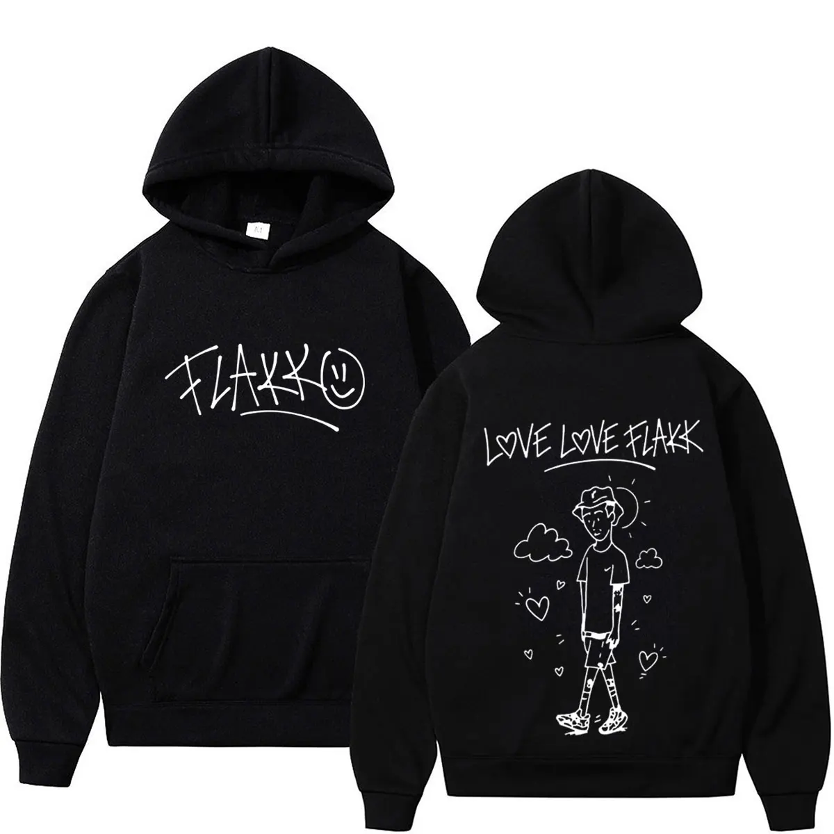 

Rapper RELS B Love Love Flakk Album 2026 Tour Print Men Women Fashion Vintage Sweatshirts Loose Casual Long Sleeves Pullover Top