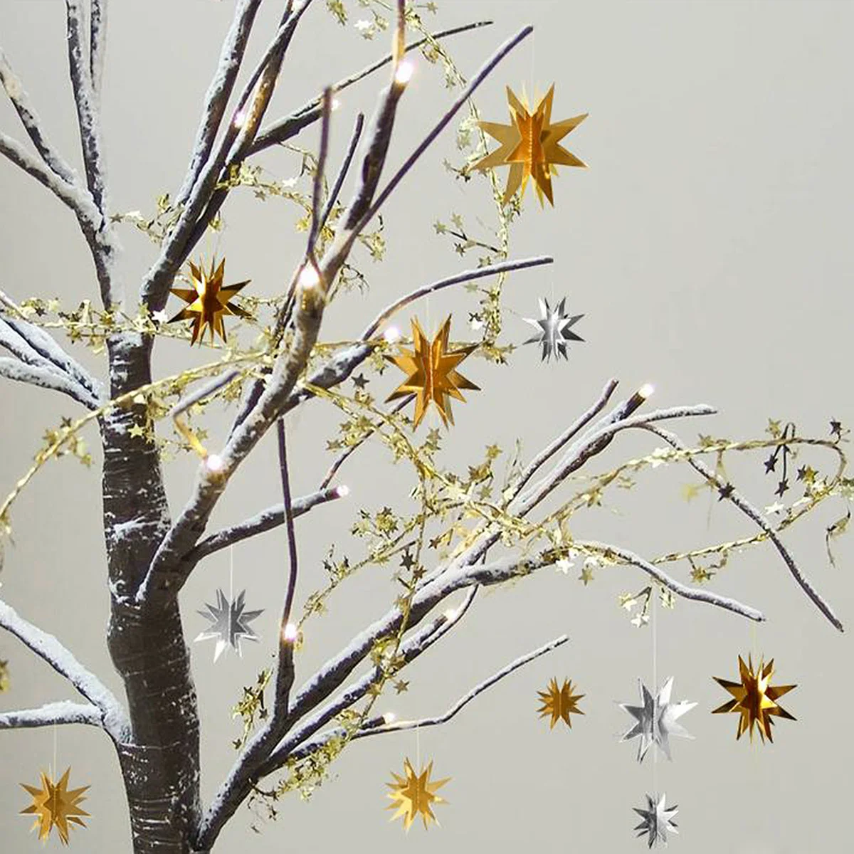 

2Pcs Mirrored Star Hanging Banner. Pull Flag Decoration Party Pendant Hanging Golden Banner Pull Flag Festive Indoor Outdoor