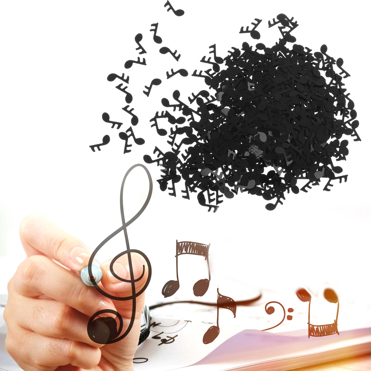 

1Pack Musical Note Confetti Black High Quality Romantic Atmosphere Wedding Birthday Party Decoration Musical Confetti