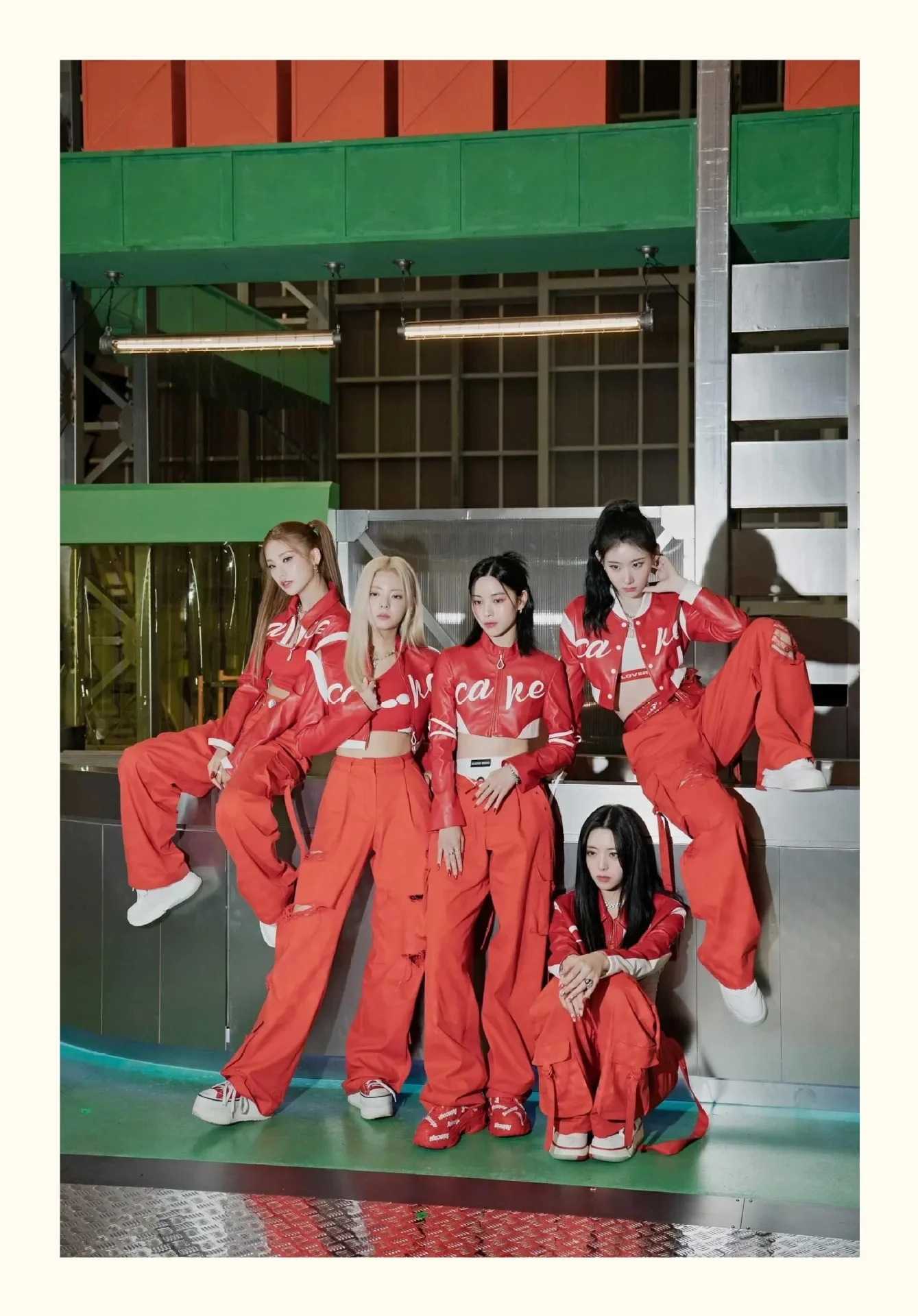Rotes, dehnbares, figurbetontes Kpop-Girlgroup-Jazz-Tanzkostüm-Set für Damen, Bühnenkostüm für Erwachsene, Gruppentanz-Show-Kleidung – Detail 8