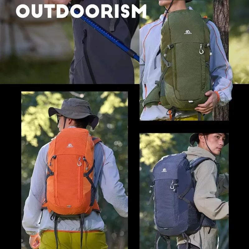Outdoor Hiking Backpack with Trekking Pole Holder Travel Camping Backpack Men Women Large Capacity Mountaineering Rucksack