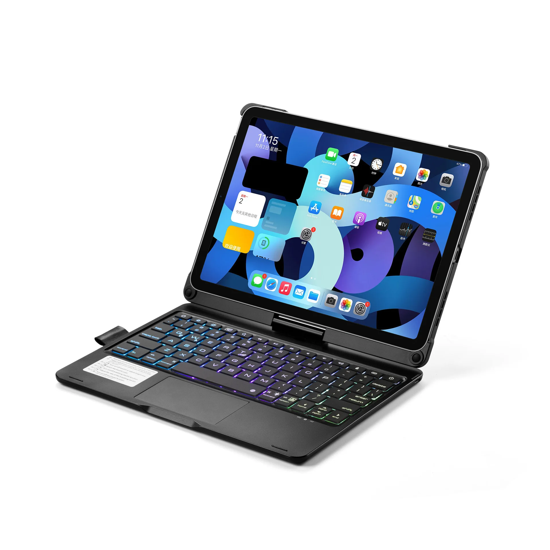 Suitable for 2024 iPad Air 13-inch tablet computer rotating with touch backlight Bluetooth keyboard protective cover
