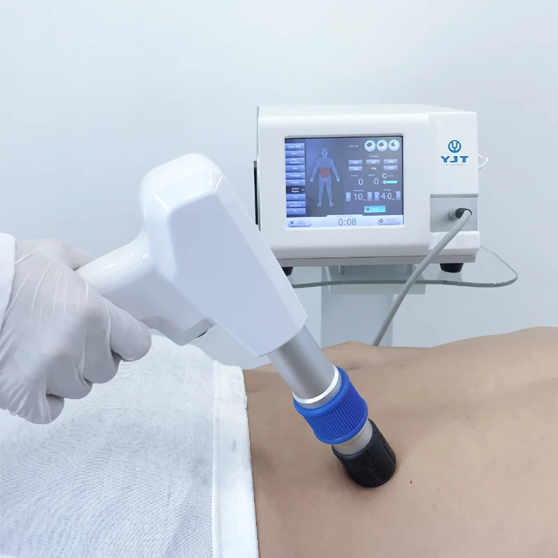 

China YJT Physiotherapist Use Ultrasound Shock Wave Body Pain Relief Shockwave Therapy Instrument
