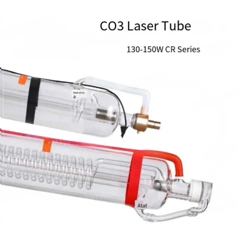 Cloudray CR130 130-150W CR Series CO2 Laser Tube Length 1650mm Dia.80mm Upgraded Metal Head Glass Pipe for Machine