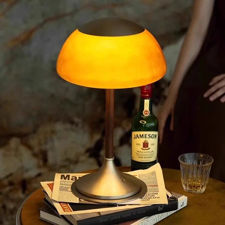 Modern minimalist original design retro living room study decorative rechargeable ambiance table lamp bedside lamps