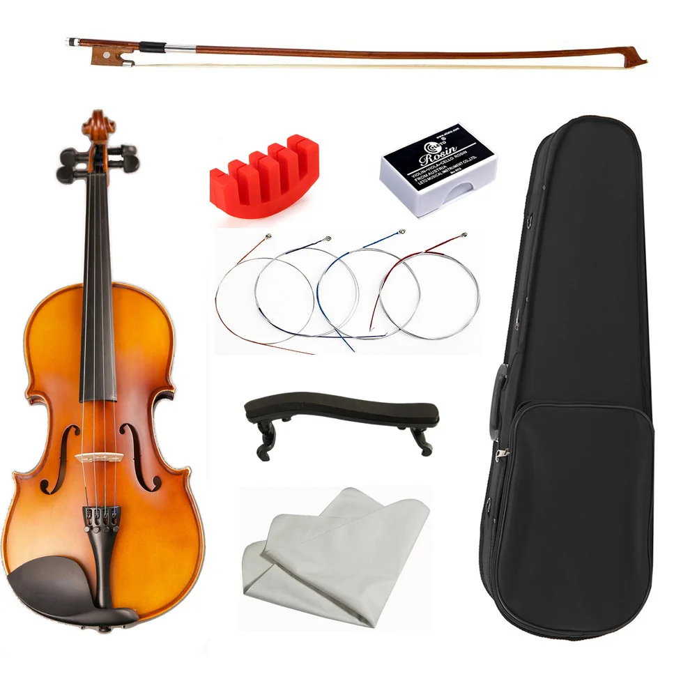 

High End Unfinished DIY 4/4 Acoustic Violin Unvarnished Maple White Stringed Instrument For Luthier Customizing Practice
