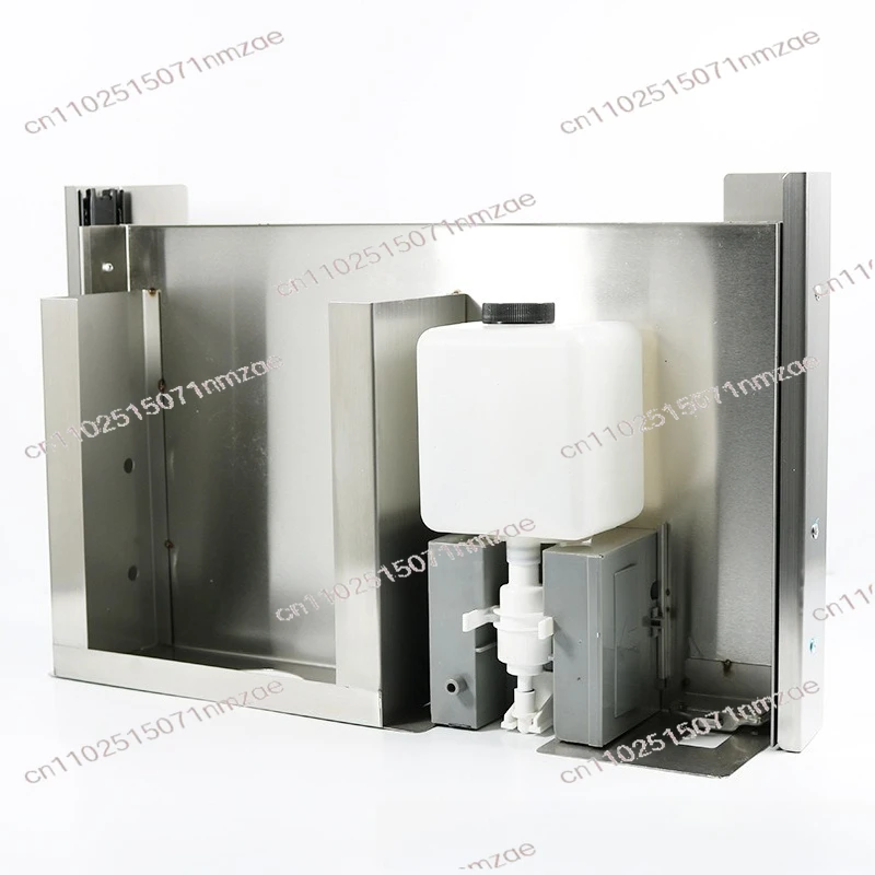 

Stainless Steel Mirror-Mounted 2-in-1 Soap Dispenser & Paper Towel Holder